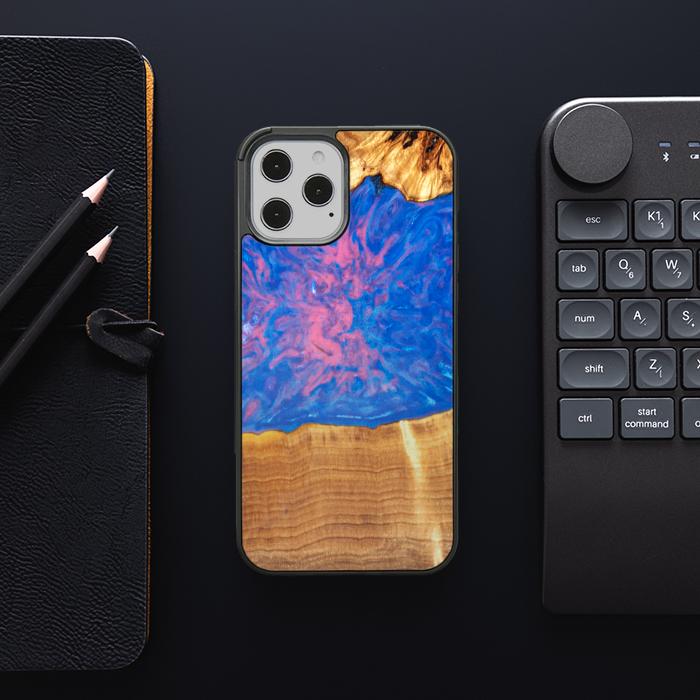 iPhone 12 Pro Max Etui na telefon z żywicy i drewna - SYNERGY#B29