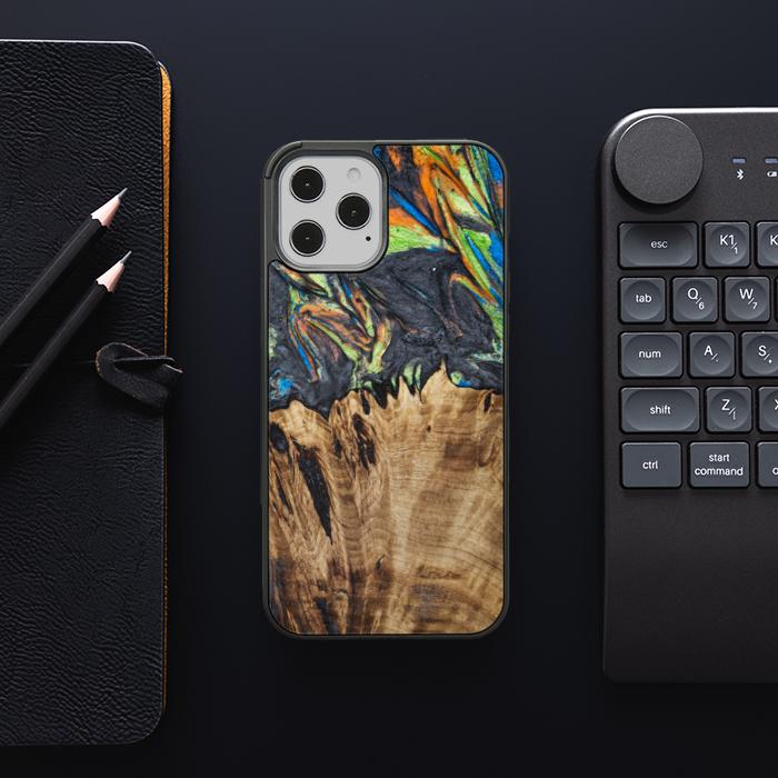 iPhone 12 Pro Max Etui na telefon z żywicy i drewna - SYNERGY#C22