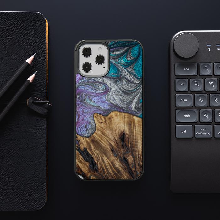 iPhone 12 Pro Max Etui na telefon z żywicy i drewna - SYNERGY#C47