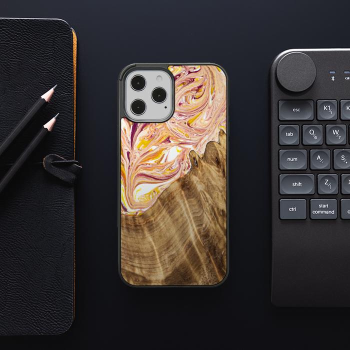 iPhone 12 Pro Max Etui na telefon z żywicy i drewna - SYNERGY#C48