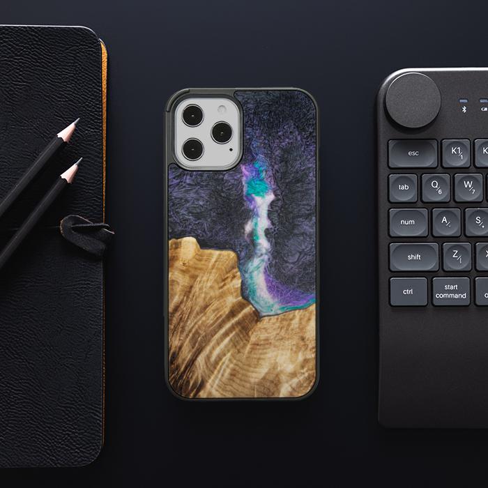 iPhone 12 Pro Max Etui na telefon z żywicy i drewna - SYNERGY#C7