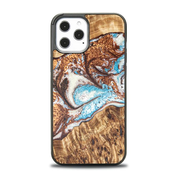 iPhone 12 Pro Max Etui na telefon z żywicy i drewna - Synergy#B11