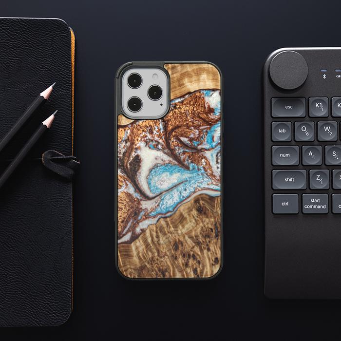 iPhone 12 Pro Max Resin & Wood Phone Case - Synergy#B11
