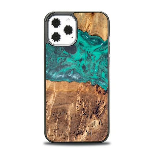 iPhone 12 Pro Max Etui na telefon z żywicy i drewna - Synergy#D111