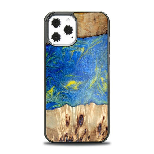 iPhone 12 Pro Max Resin & Wood Phone Case - Synergy#D128