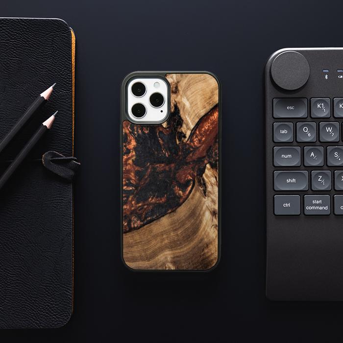 iPhone 12 Pro Etui na telefon z żywicy i drewna - SYNERGY#A104