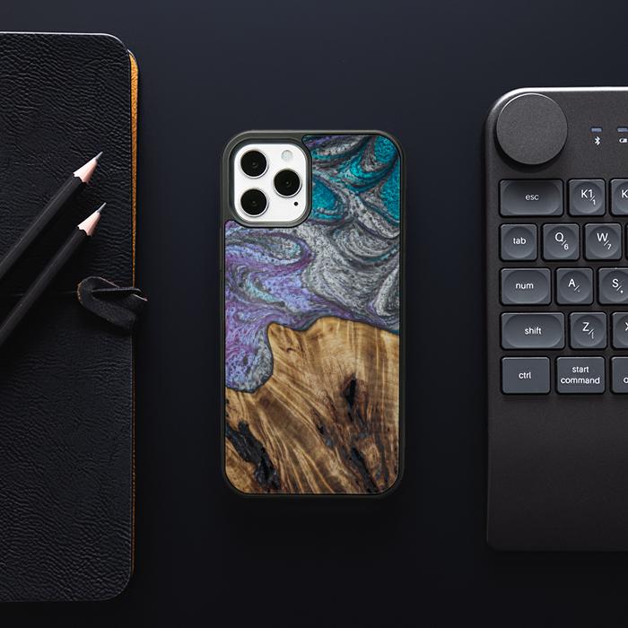 iPhone 12 Pro Etui na telefon z żywicy i drewna - SYNERGY#C47