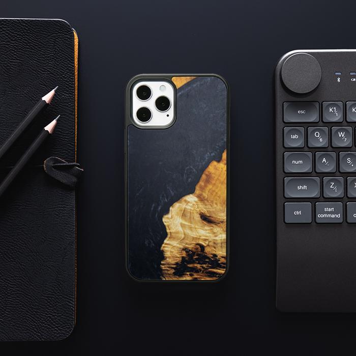 iPhone 12 Pro Etui na telefon z żywicy i drewna - Synergy#B18
