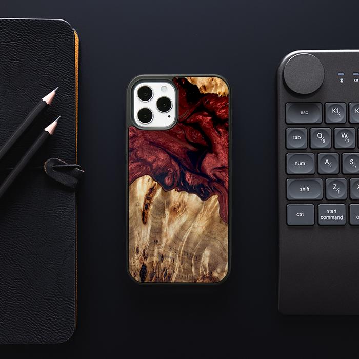 iPhone 12 Pro Etui na telefon z żywicy i drewna - Synergy#D121
