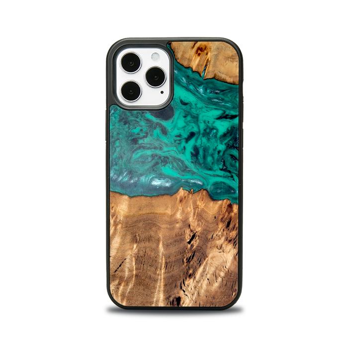 iPhone 12 Pro Etui na telefon z żywicy i drewna - Synergy#D133