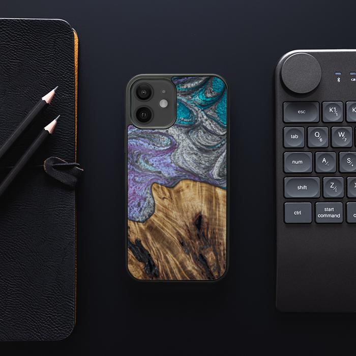 iPhone 12 Etui na telefon z żywicy i drewna - SYNERGY#C47