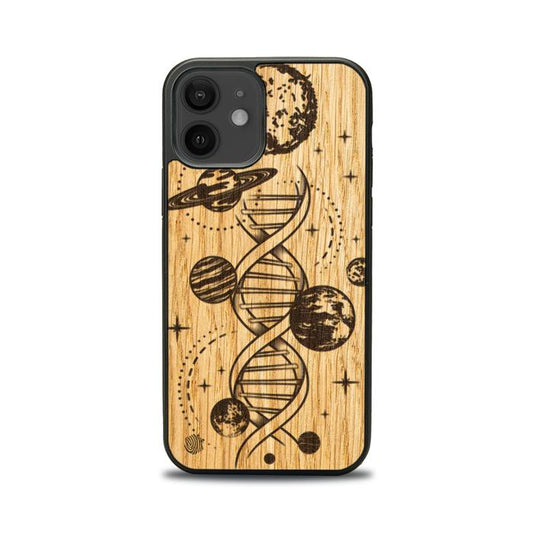 iPhone 12 Drewnianych Etui na Telefon - Space DNA (Dąb)
