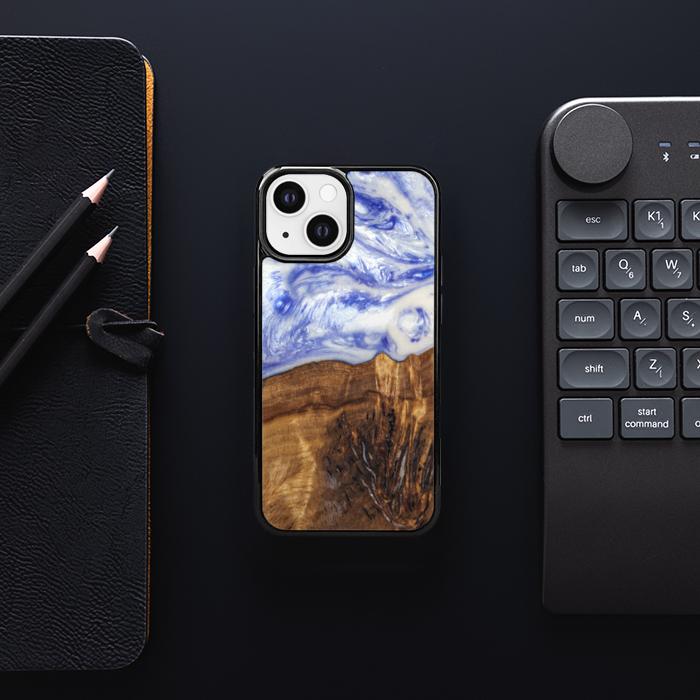 iPhone 13 Mini Etui na telefon z żywicy i drewna - SYNERGY#B04