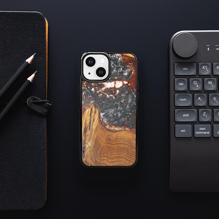 iPhone 13 Mini Etui na telefon z żywicy i drewna - SYNERGY#B37