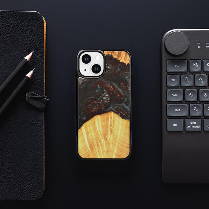 iPhone 13 Mini Resin & Wood Phone Case - SYNERGY#B42