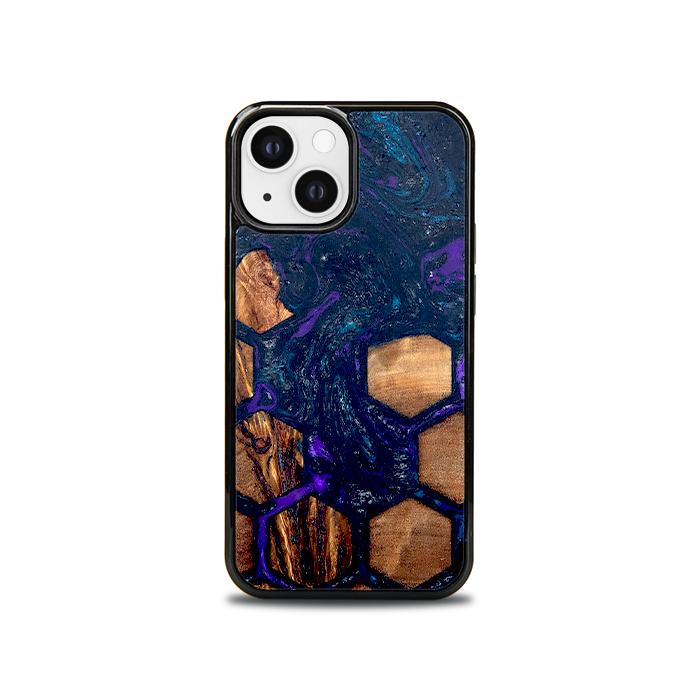 iPhone 13 Mini Etui na telefon z żywicy i drewna - Synergy#D106