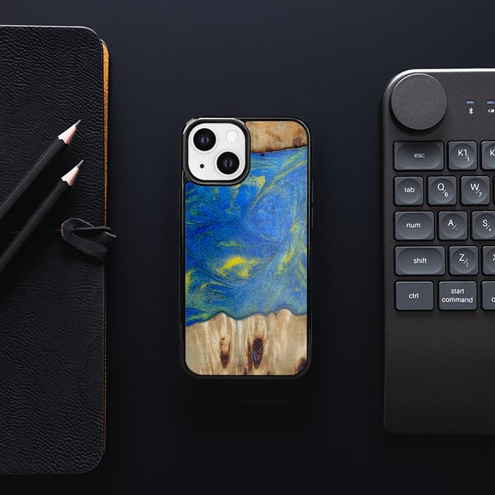 iPhone 13 Mini Resin & Wood Phone Case - Synergy#D128