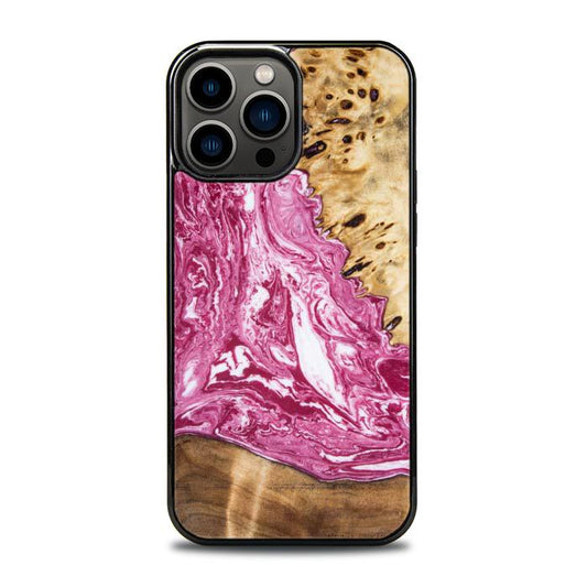 iPhone 13 Pro Max Etui na telefon z żywicy i drewna - Synergy#129