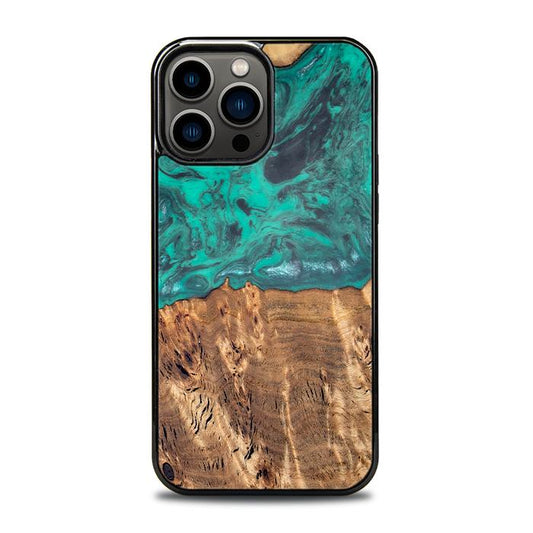 iPhone 13 Pro Max Etui na telefon z żywicy i drewna - Synergy#D108
