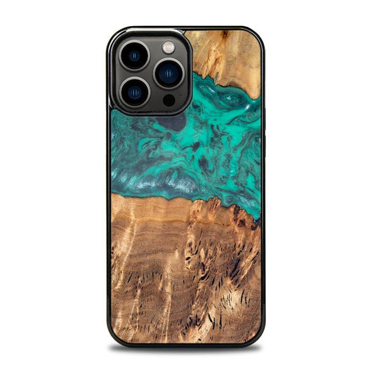 iPhone 13 Pro Max Handyhülle aus Harz und Holz - Synergy#D111