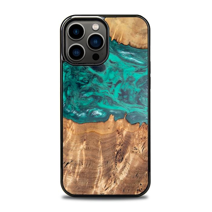 iPhone 13 Pro Max Etui na telefon z żywicy i drewna - Synergy#D112