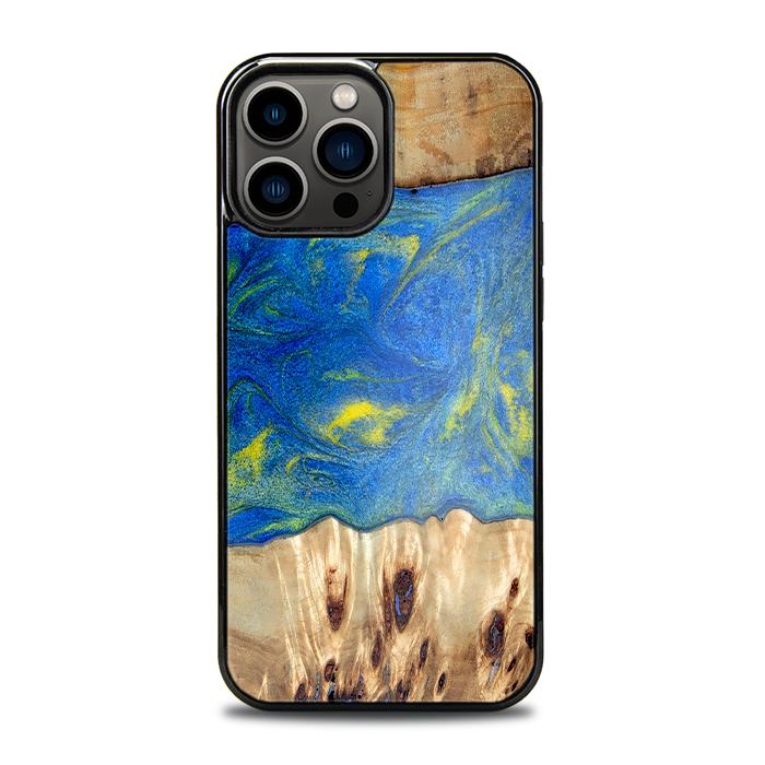iPhone 13 Pro Max Resin & Wood Phone Case - Synergy#D128