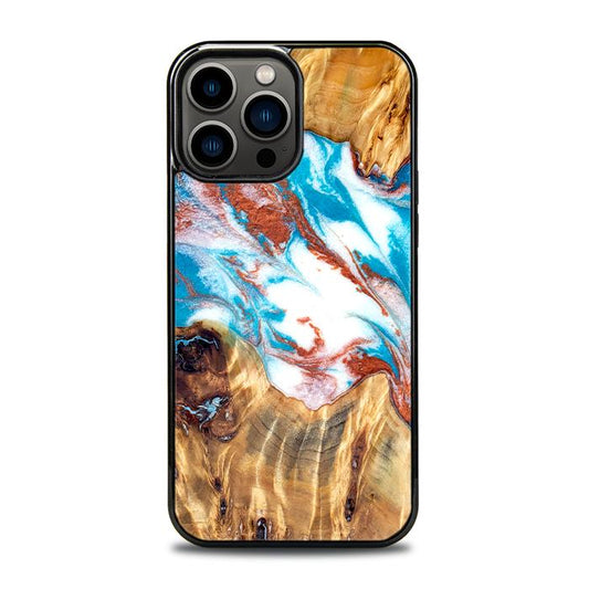 iPhone 13 Pro Max Handyhülle aus Harz und Holz - Synergy#D137
