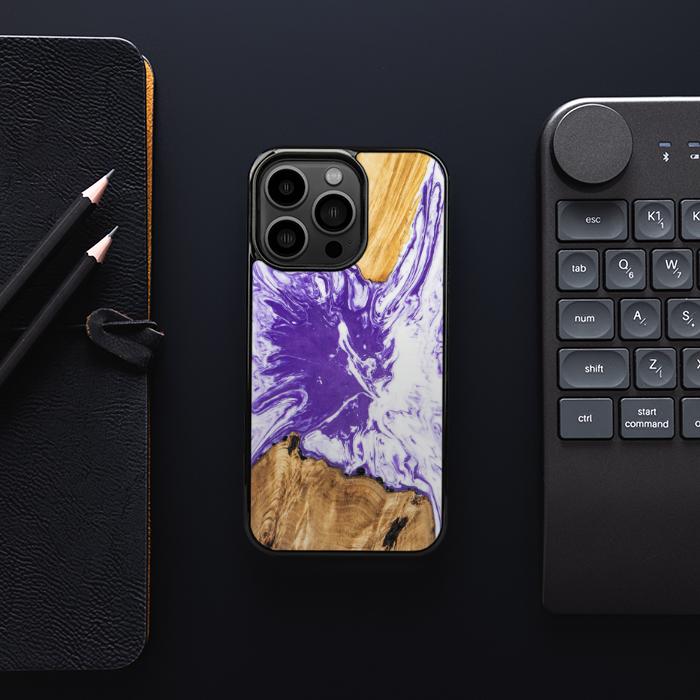 iPhone 13 Pro Etui na telefon z żywicy i drewna - SYNERGY#A79
