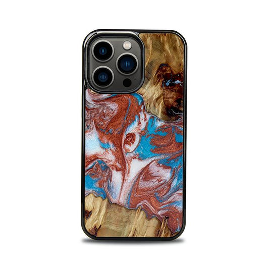 iPhone 13 Pro Handyhülle aus Kunstharz und Holz - Synergy#D103