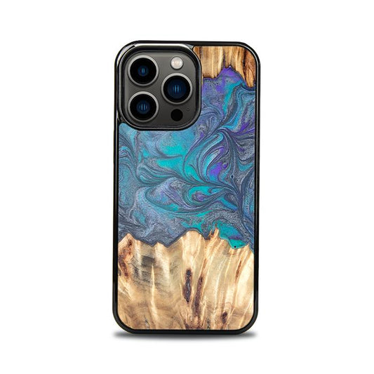 iPhone 13 Pro Handyhülle aus Harz und Holz - Synergy#D107