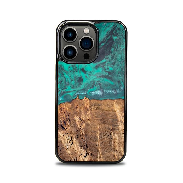 iPhone 13 Pro Etui na telefon z żywicy i drewna - Synergy#D108