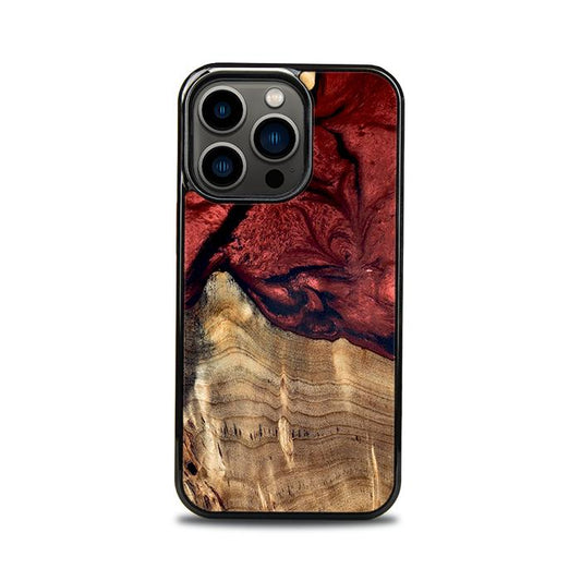 iPhone 13 Pro Handyhülle aus Kunstharz und Holz - Synergy#D122