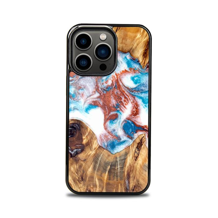 iPhone 13 Pro Etui na telefon z żywicy i drewna - Synergy#D125
