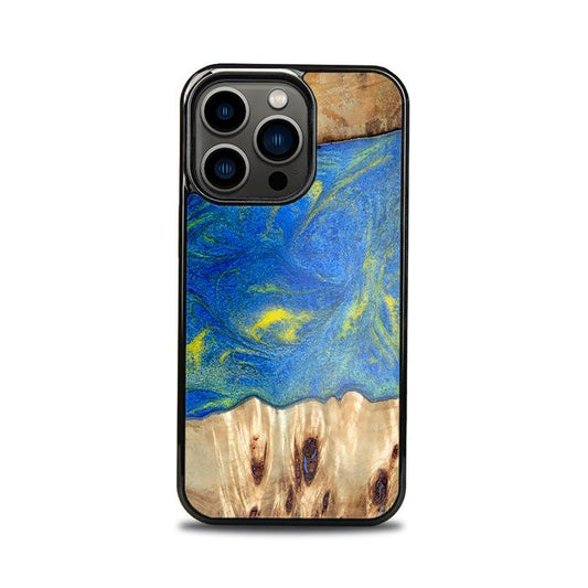 iPhone 13 Pro Handyhülle aus Kunstharz und Holz - Synergy#D128