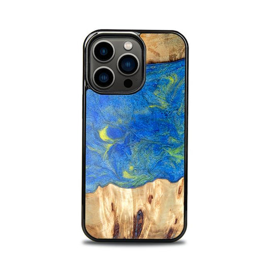 iPhone 13 Pro Handyhülle aus Kunstharz und Holz - Synergy#D131