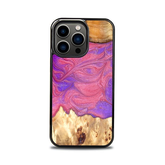 iPhone 13 Pro Handyhülle aus Harz und Holz - Synergy#D136