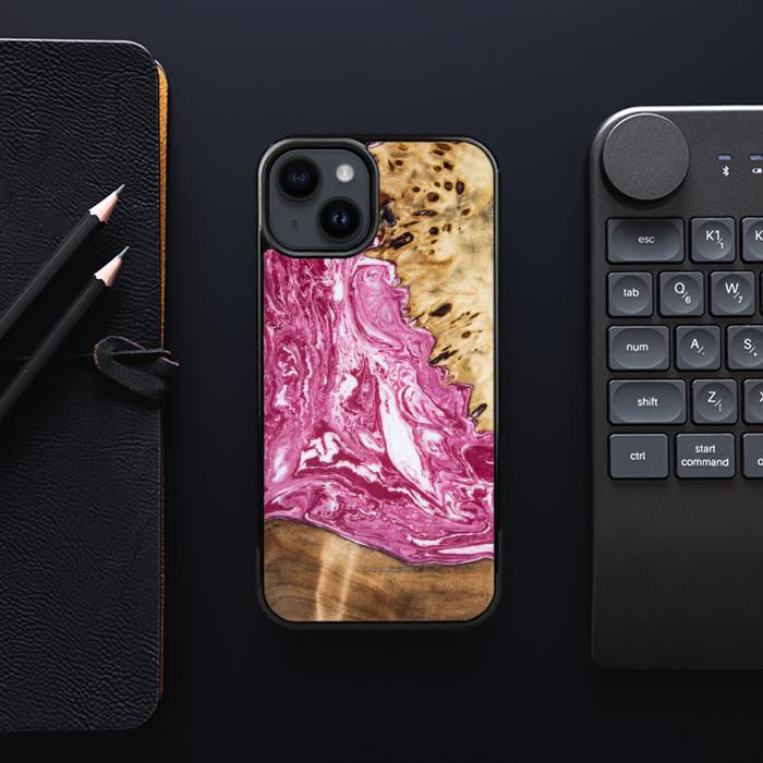 iPhone 14 Plus Etui na telefon z żywicy i drewna - SYNERGY#129