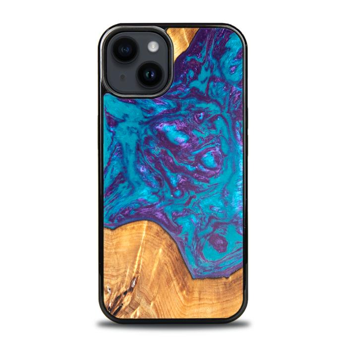 iPhone 14 Plus Etui na telefon z żywicy i drewna - Synergy#B28