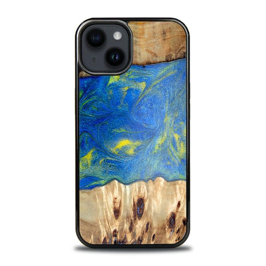 iPhone 14 Plus Handyhülle aus Kunstharz und Holz - Synergy#D128
