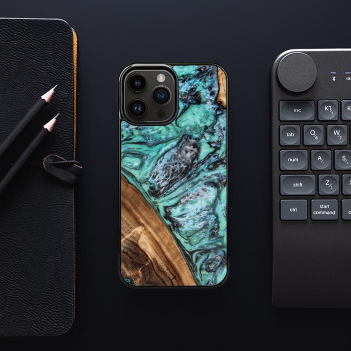iPhone 14 Pro Max Etui na telefon z żywicy i drewna - SYNERGY#A114
