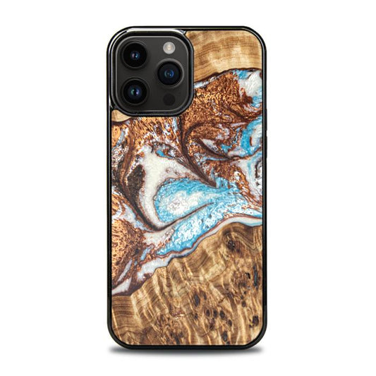 iPhone 14 Pro Max Etui na telefon z żywicy i drewna - Synergy#B11