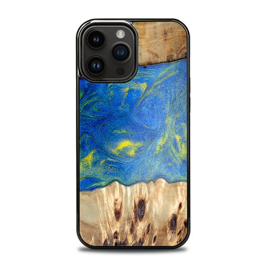 iPhone 14 Pro Max Handyhülle aus Kunstharz und Holz - Synergy#D128
