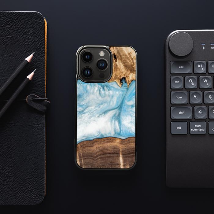 iPhone 14 Pro Etui na telefon z żywicy i drewna - SYNERGY#A113