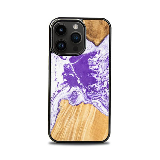 iPhone 14 Pro Etui na telefon z żywicy i drewna - SYNERGY# A80