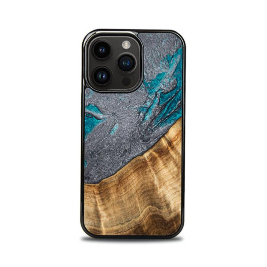 iPhone 14 Pro Handyhülle aus Harz und Holz - Synergy#C45