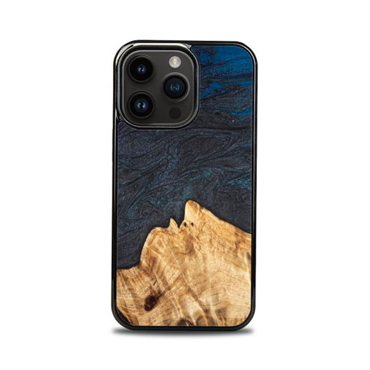 iPhone 14 Pro Handyhülle aus Harz und Holz - Synergy#C5
