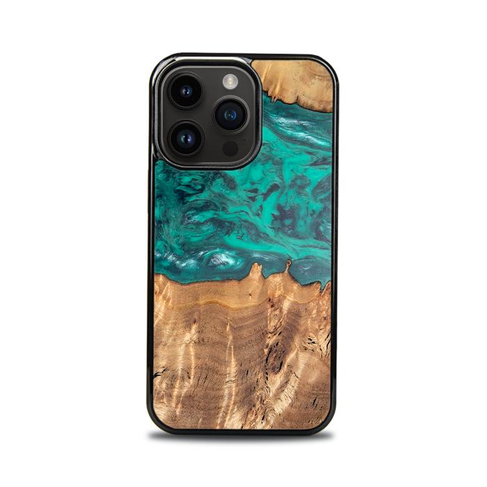 iPhone 14 Pro Etui na telefon z żywicy i drewna - Synergy#D112