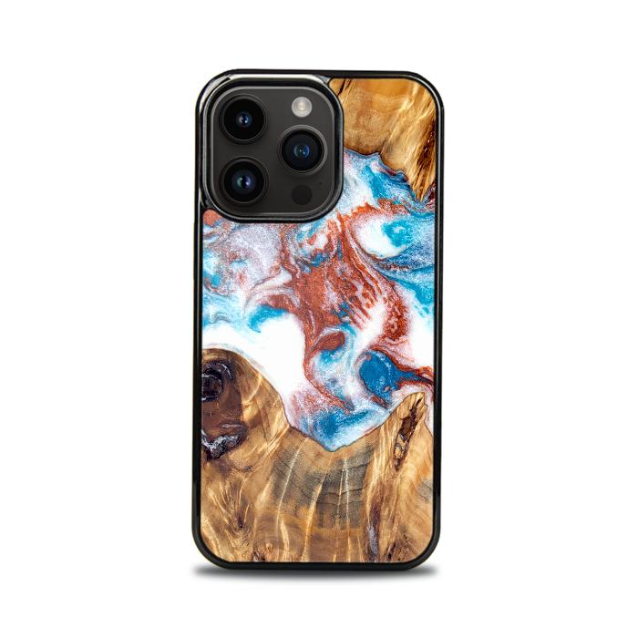 iPhone 14 Pro Etui na telefon z żywicy i drewna - Synergy#D125