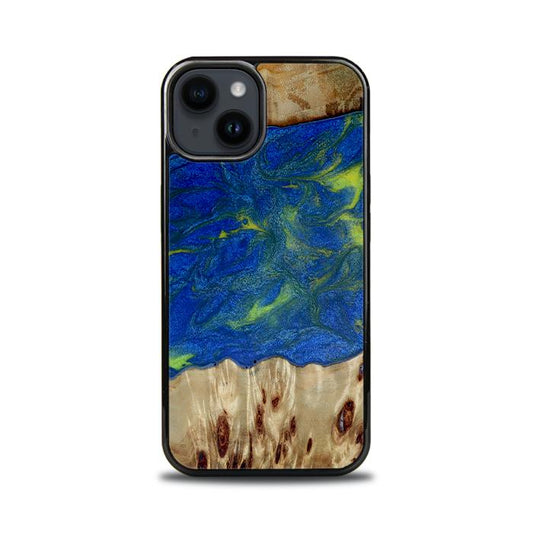 iPhone 14 etui na telefon z żywicy i drewna - Synergy#D102
