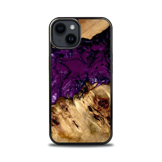iPhone 14 etui na telefon z żywicy i drewna - Synergy#D113